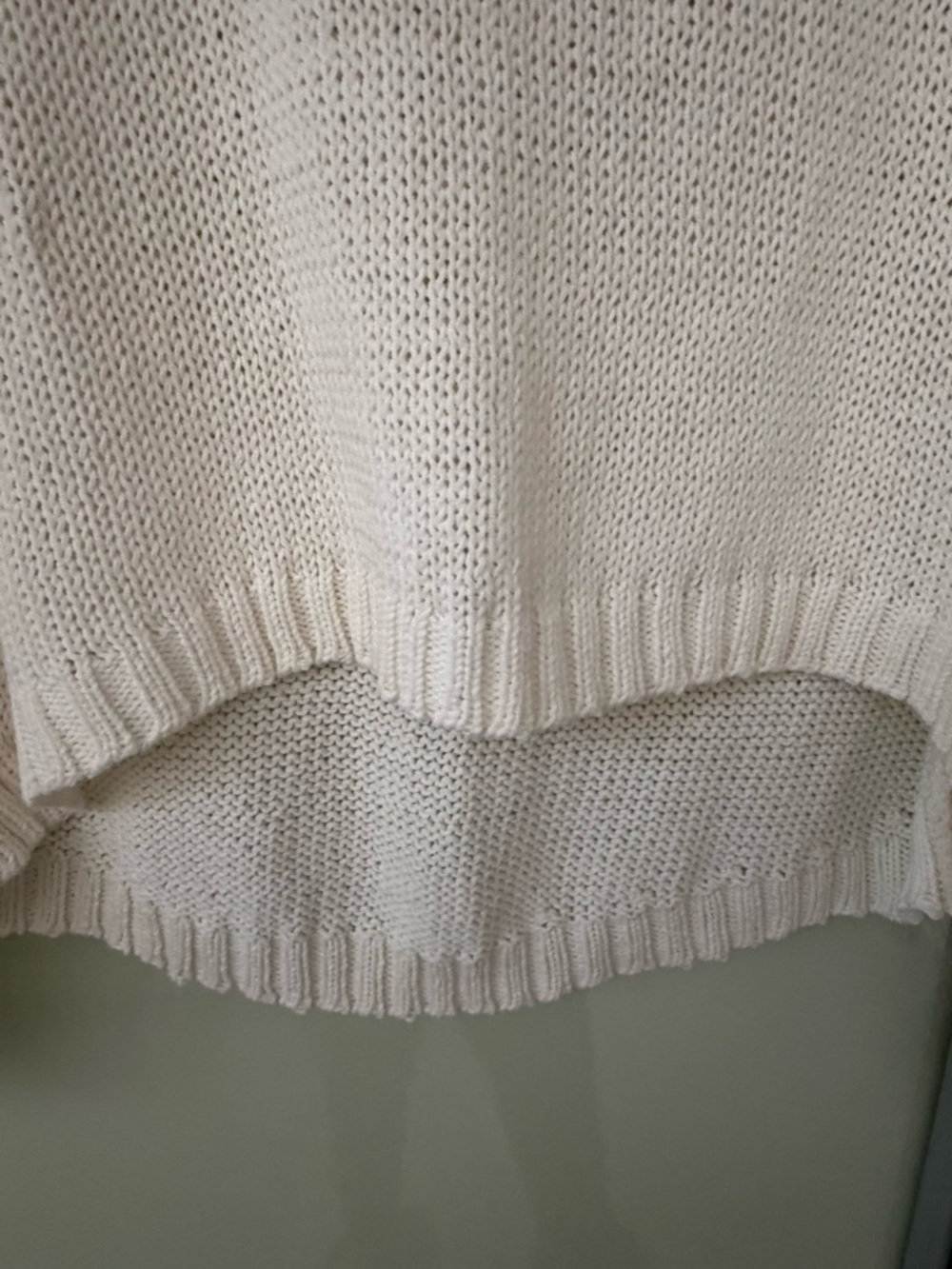 Wooden Ships Off-White Open-Knit Crewneck with Tan 'beach' Script - Picture 4 of 7